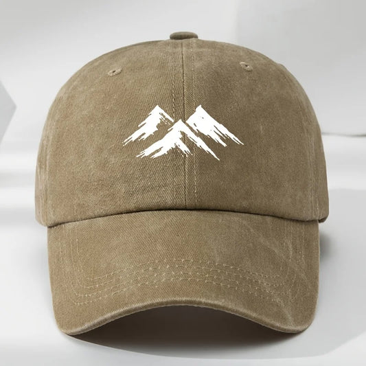Interesting Baseball Cap Mountain Print