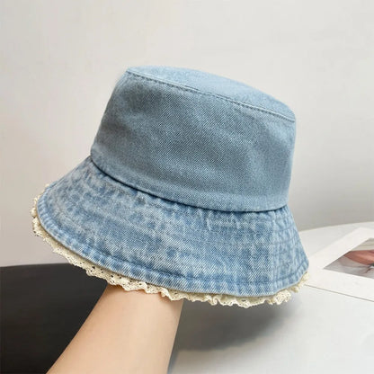Unisex Cotton Bucket Hats Women Summer Sunscreen Panama Hat Men