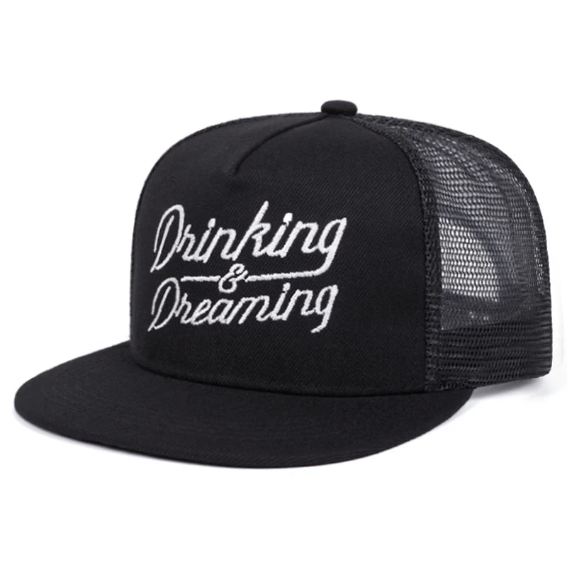 Personalized New Flat Edge Hat letters Creative Embroidered Street HipHop Hat Snapback Caps