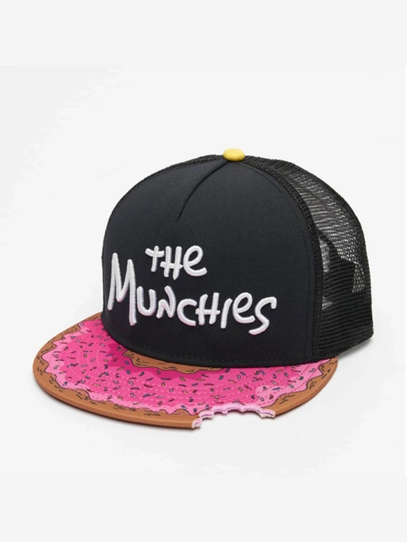 Unisex Brand Munchies In Musta Cap Summer Mesh Snapback Cap