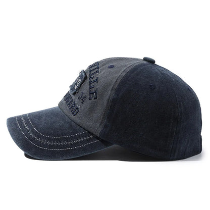 Four Seasons Men's Baseball Cap Casual Distressed Washed Cotton Letters Embroidered
