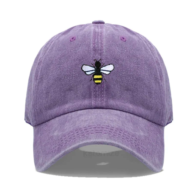 Honeybee Embroidered Baseball Cap For Women Men
