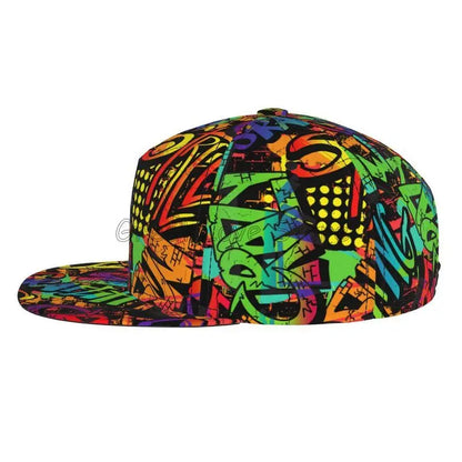 Colorful Graffiti Art Print Snapback Cap