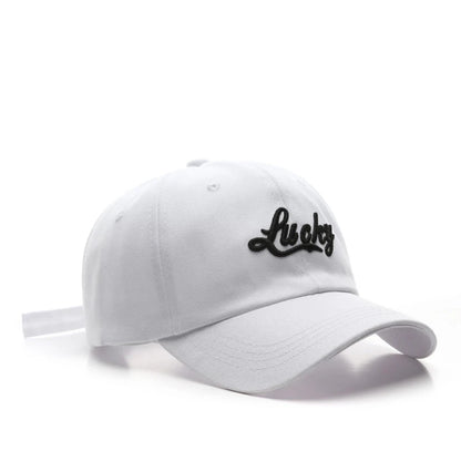 Lucky Embroidery Casual Baseball Cap For Women Men