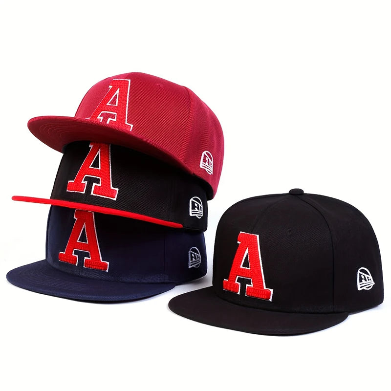 Unisex A Letter Embroidery Hip Hop Hat