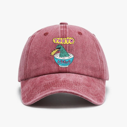 New Arrival Cartoon Dinosaur Print Japan Harajuku Baseball Cap