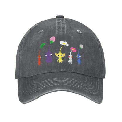 Cute Pikmin Pattern Print Cap For Men Women Cotton Anime Cartoon Lerisure Wear Baseball Cap