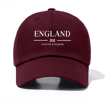 England Print Baseball Cap For Adults