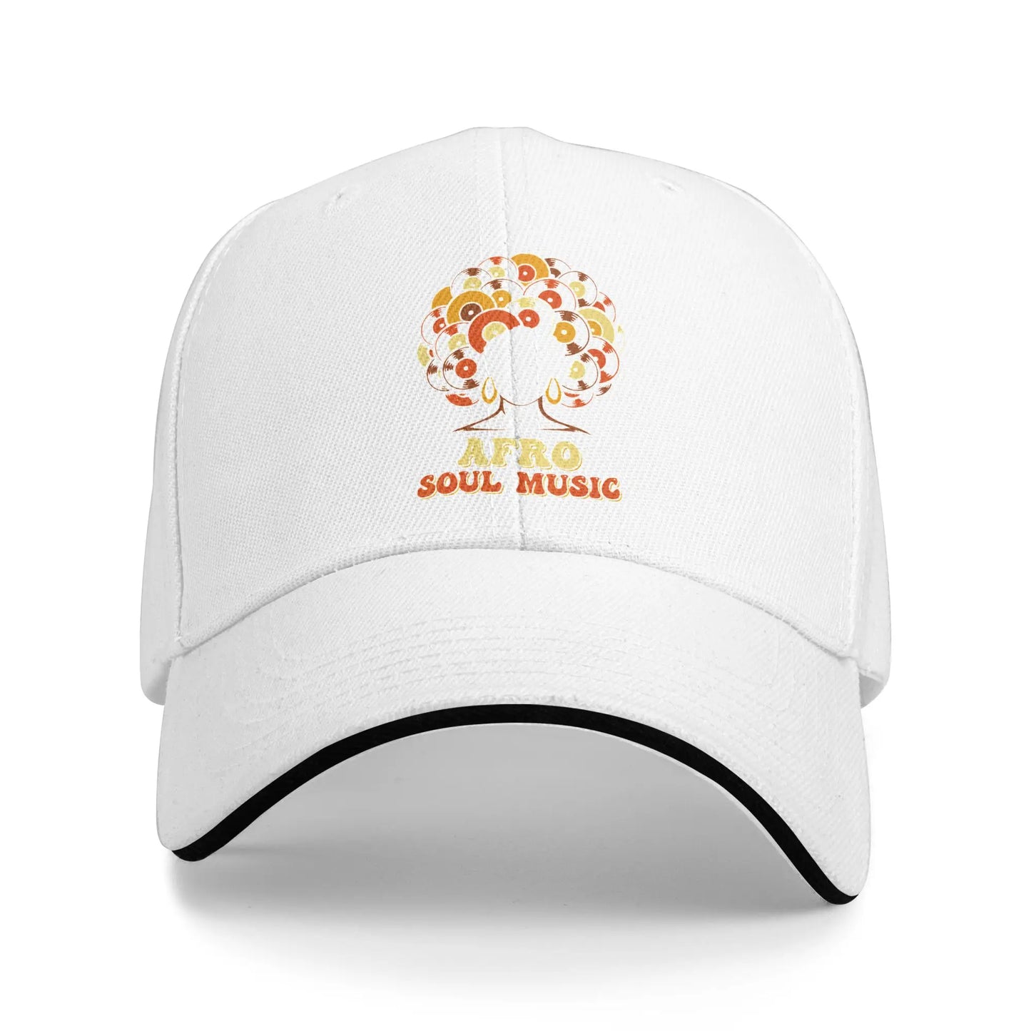 Afro Soul Music Vinyl Retro 70s 80s Funk Disco Dance Sun Baseball Cap