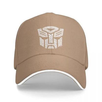 White Transformer Autobots Film Washed Men's Baseball Cap