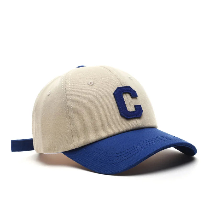 Unisex Cotton Baseball Cap For Women And Men Casual Fashion Letter C
