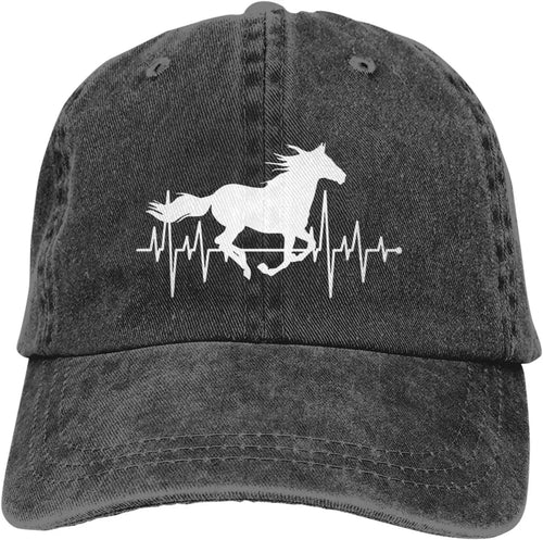 Women’s Horse Heartbeat Hat Baseball Cap For Dad And Mom