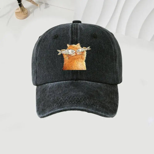 Cute Cat Printed Baseball Cap