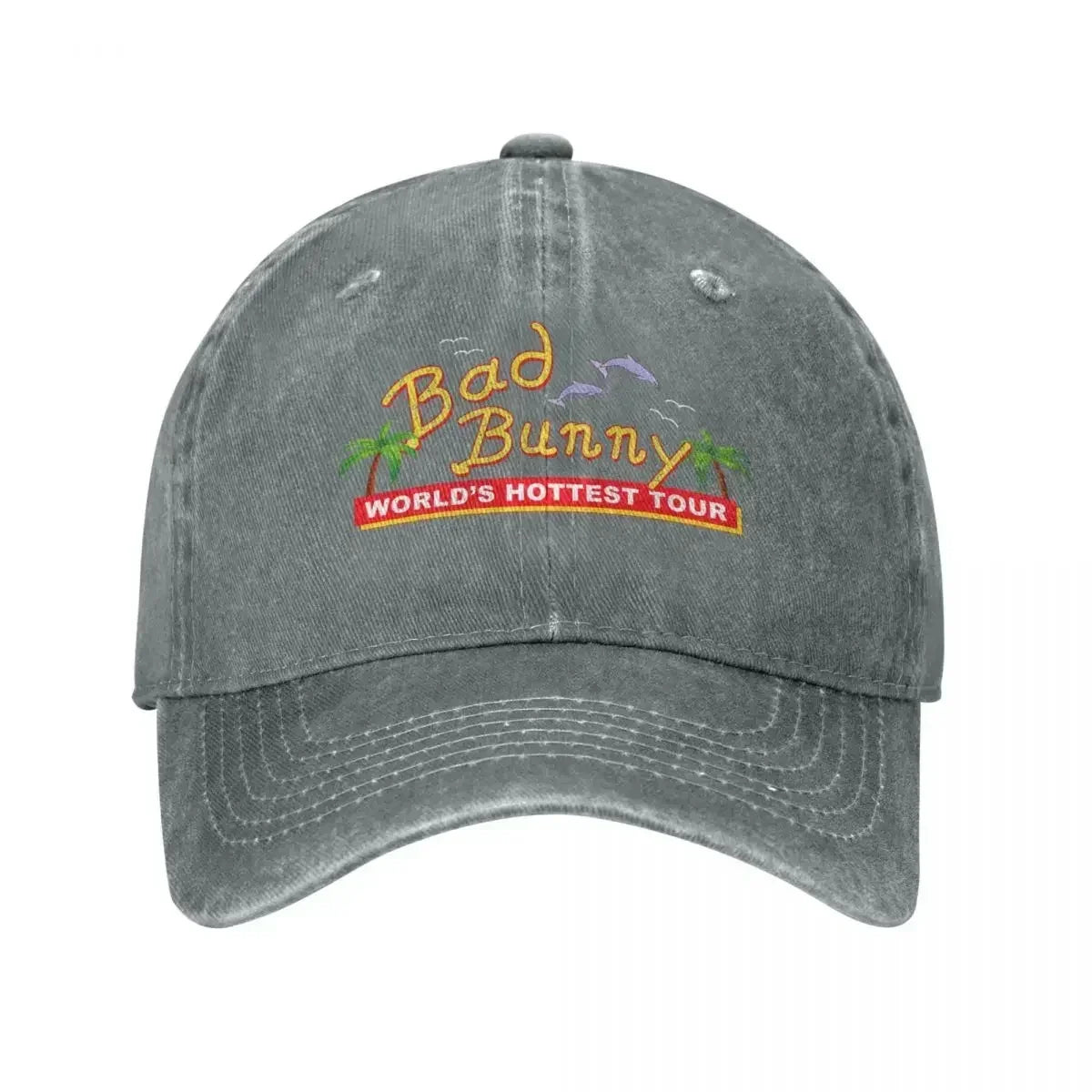 Vintage Washed Cotton Bad Bunny Un Verano Sin Ti Reggae Beach Baseball Cap