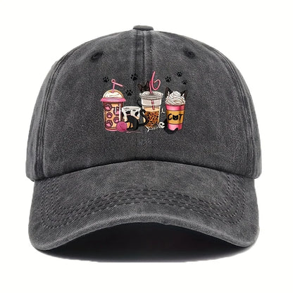 Cat & Paw Print Baseball Cap