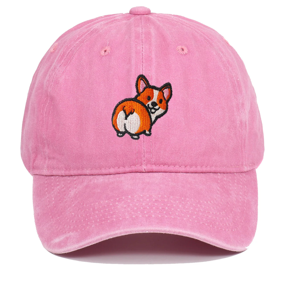 Fun Corgi Canine Embroidered Baseball Hats
