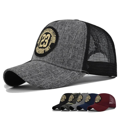 Summer Mesh Personality Sticker Embroidery Baseball Cap