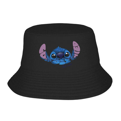Vocation Getaway Headwear Smiley Stitch Cute Anime Bucket Hat Fashion Women