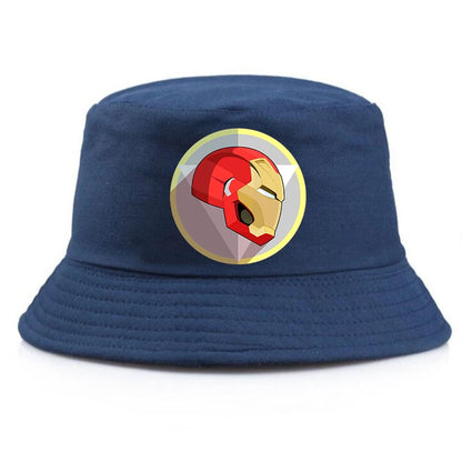 Marvel Iron Man Bucket Hat Casual Graphic Vintage Cartoon Beach Panama Hats