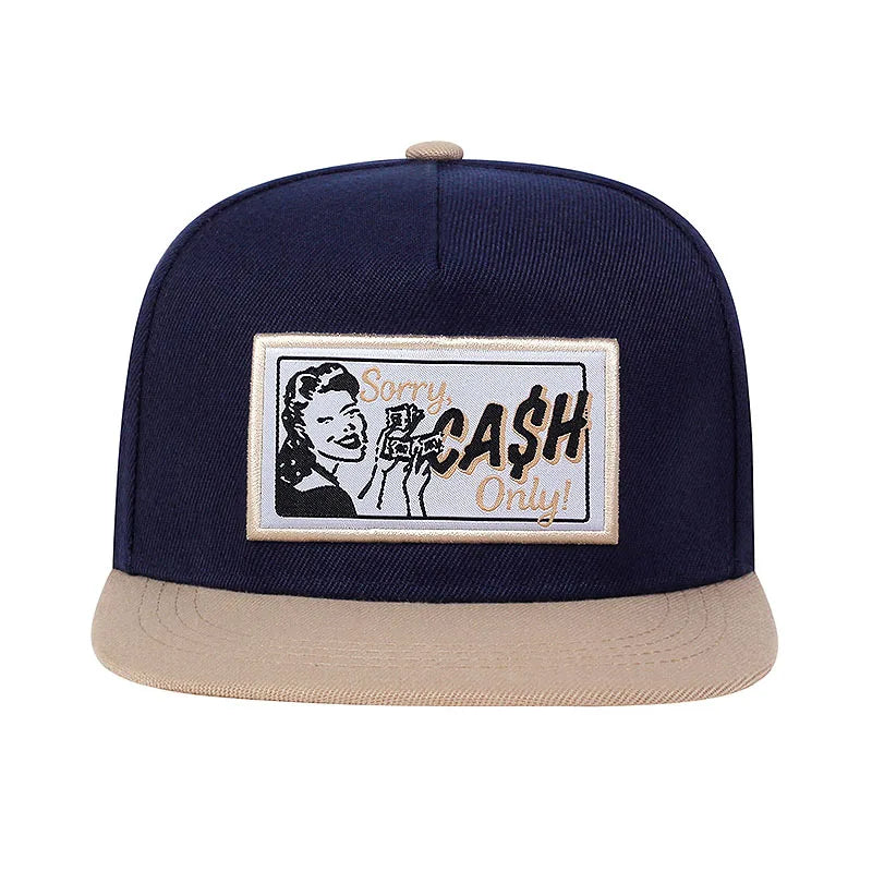 New Fashion CASH Printing Bill Snapback Cap