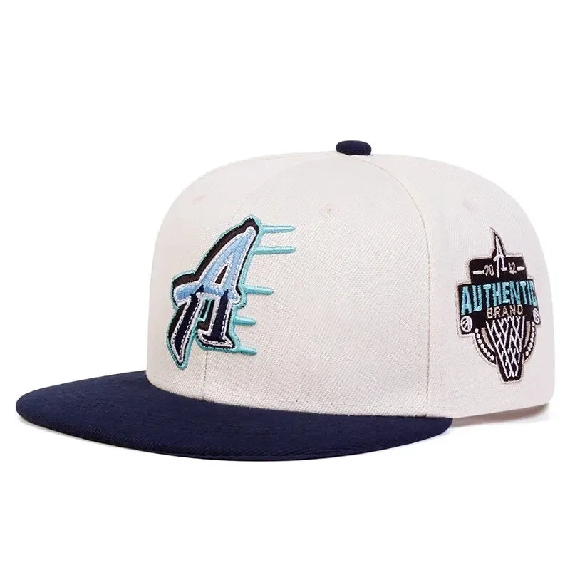 Unisex A Letter Embroidery Side Basketball Hip-hop Hats Snapback Cap