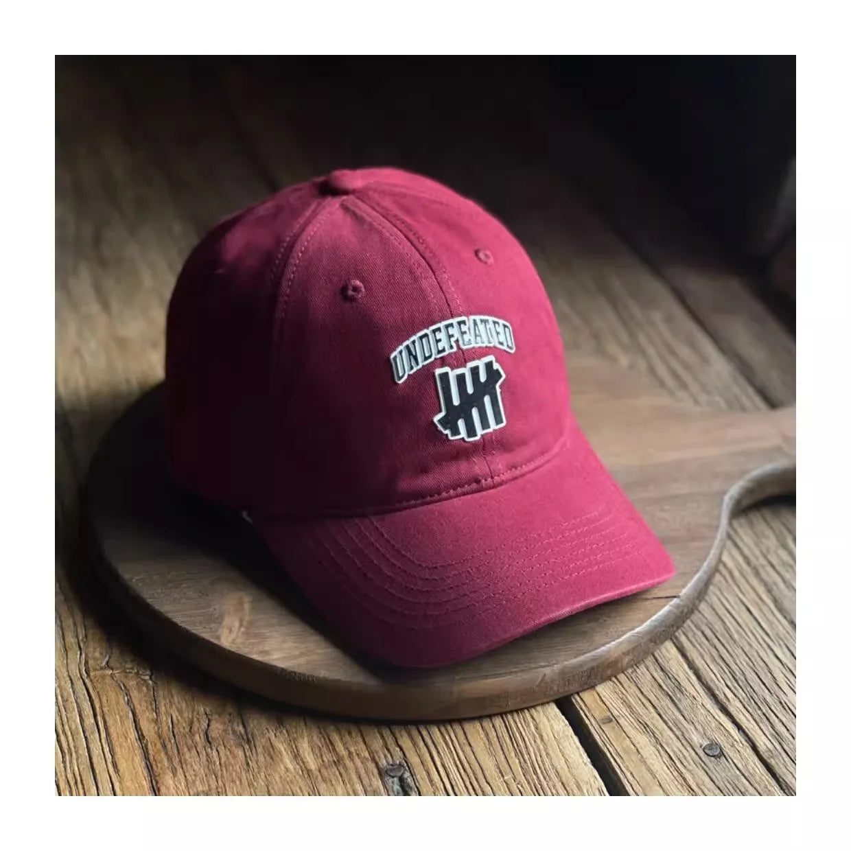 Personalized Five Stripes Rubber Letter Soft Top Deep Crown Baseball Cap