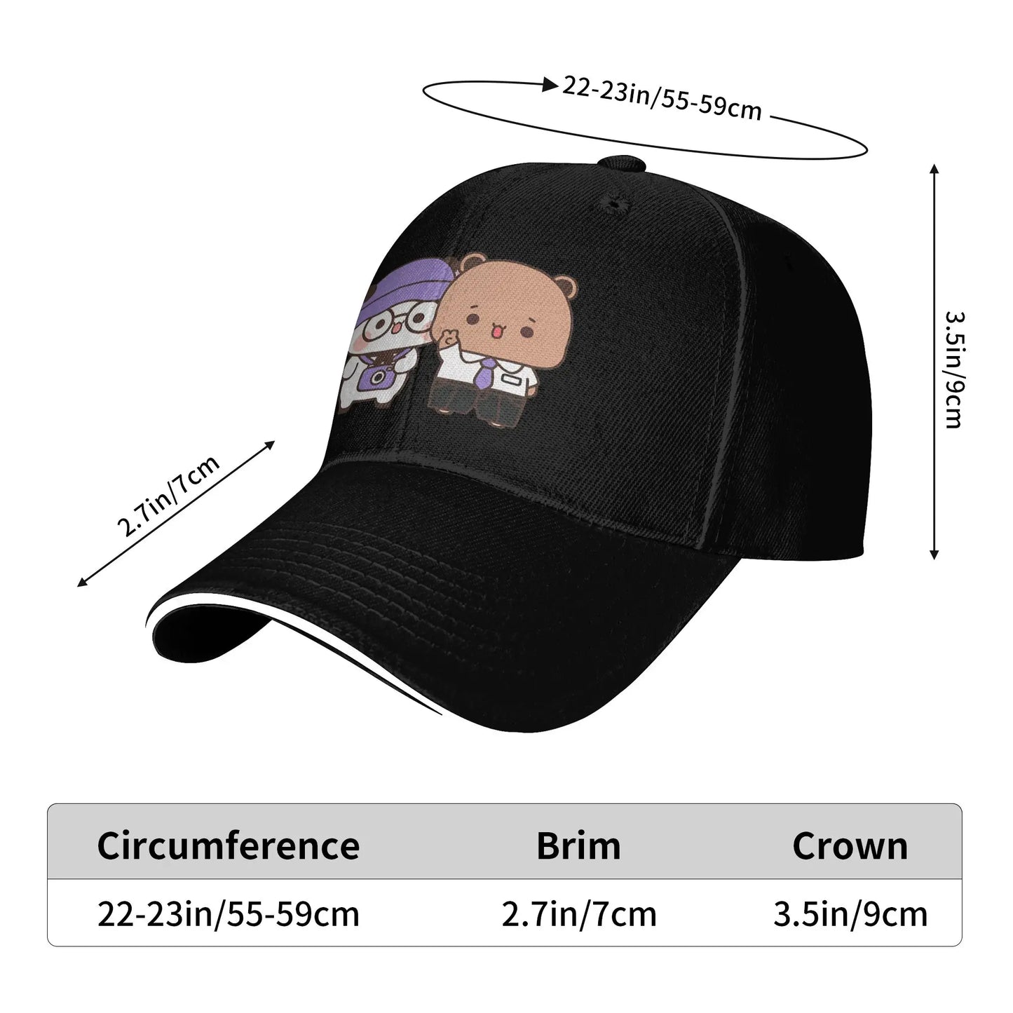 Bear And Panda Bubu Dudu Balloon Sun Baseball Cap