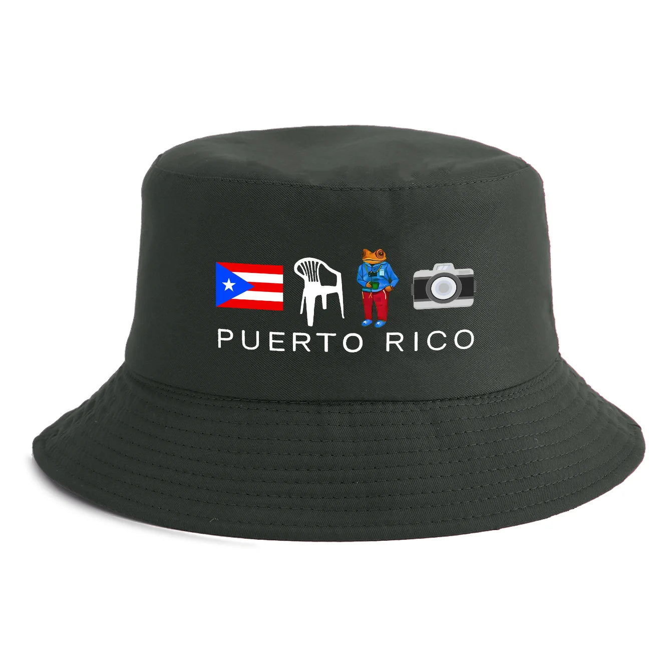 Reversible Puerto Rico Print Bucket Hat