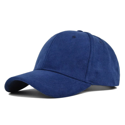 Fashion Suede Baseball Caps For Men Women Autumn Winter Solid Retro