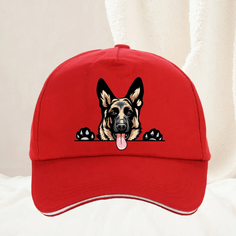 Smiling German Shepherd cartoon Baseball Cap