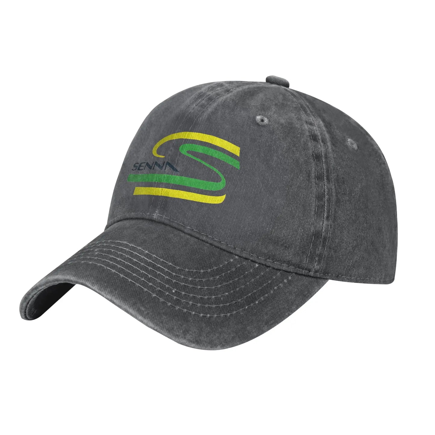 Ayrton Senna Racing Car Baseball Caps Casual Distressed Washed Snapback Hat