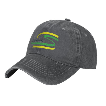 Ayrton Senna Racing Car Baseball Caps Casual Distressed Washed Snapback Hat