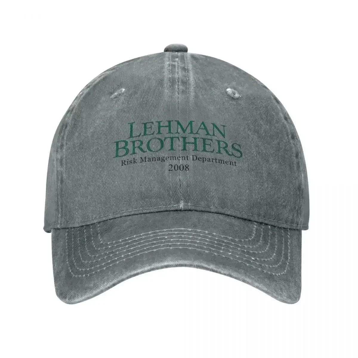 Retro Lehman Brothers Risk Management Department 2008 Baseball Hat Unisex Distressed