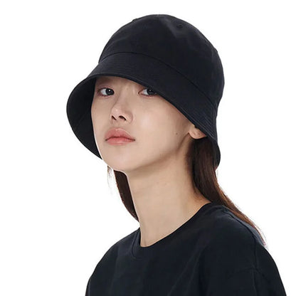 Fashion Girly Overfit Round Bucket Hat Ladies Daily Fisherman Cap