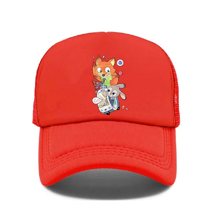 Cartoon Anime Print Baseball Cap Zootopia Judy Nick Sun Mesh Hat