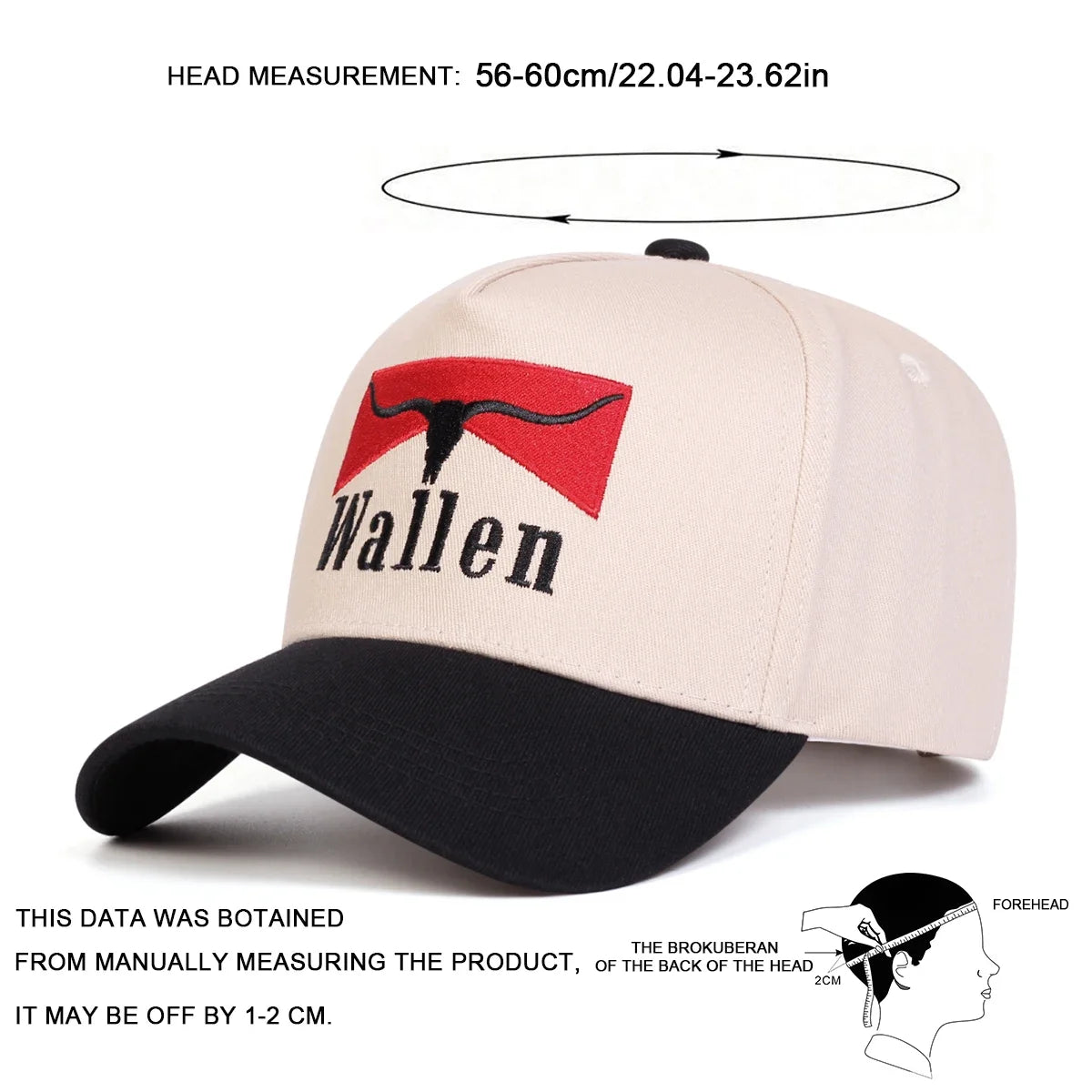 WALLEN Letter Embroidery Baseball Caps