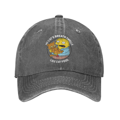 The S-simpson Ralph My Cat's Breath Smells Like Cat Food Summer Baseball Caps