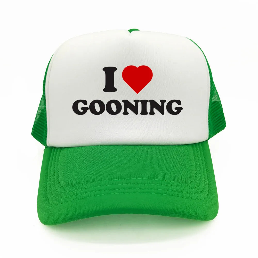 Funny I Love Gooning Baseball Caps Cool Summer Men Mesh Net Hat