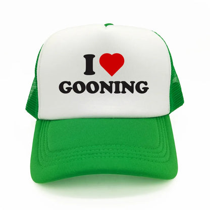 Funny I Love Gooning Baseball Caps Cool Summer Men Mesh Net Hat