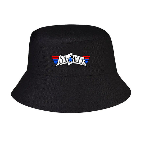 Patriotic Hero Block Letter Emblem Fisherman Hat Winter Cap Bucket Hat
