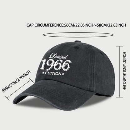 "Limited 1966 Edition" Print Washed Baseball Cap
