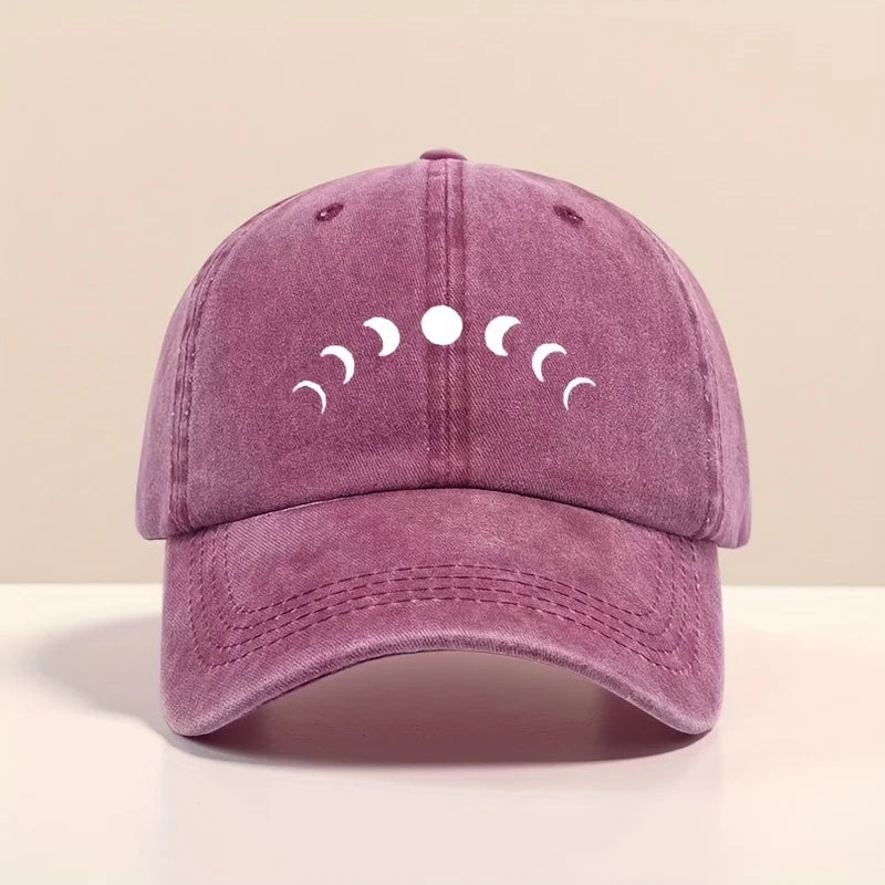 Moon Phase Design Classic Retro Trucker Hats Unisex Adjustable Baseball Cap