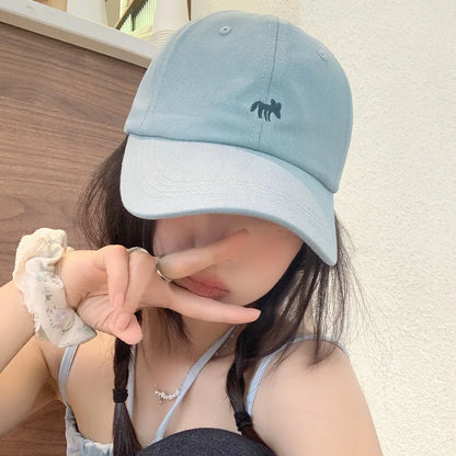 New Cute Little Fox Embroidered Baseball Cap