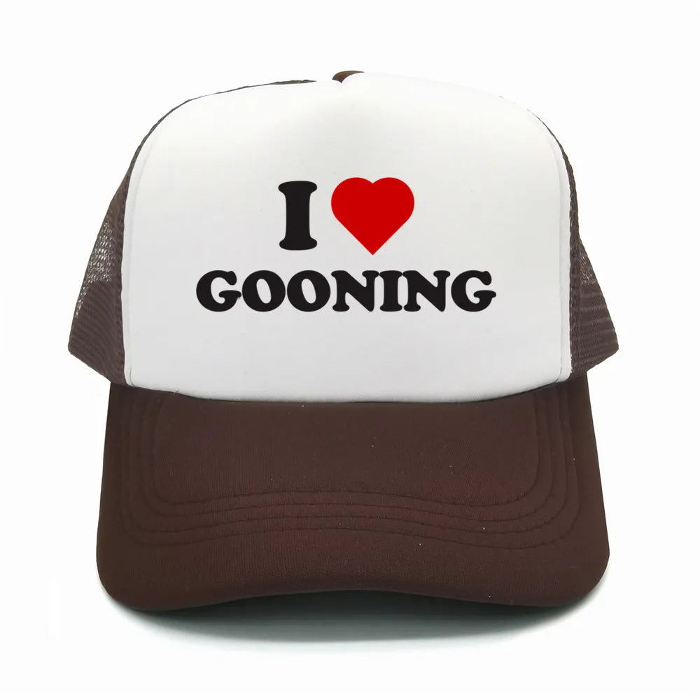 Funny I Love Gooning Baseball Caps Cool Summer Men Mesh Net Hat