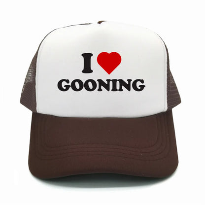 Funny I Love Gooning Baseball Caps Cool Summer Men Mesh Net Hat