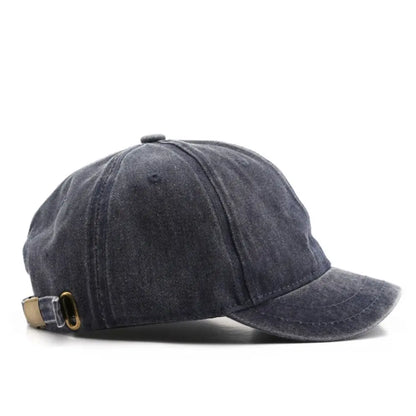 Fashion Short Brim Baseball Cap Adjustable Solid Color