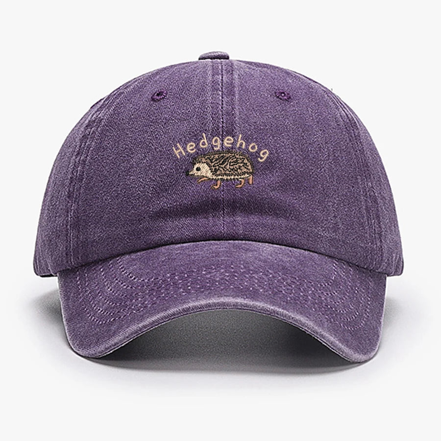 Mini Hedgehog Embroidery Cotton Baseball Caps For Men Women