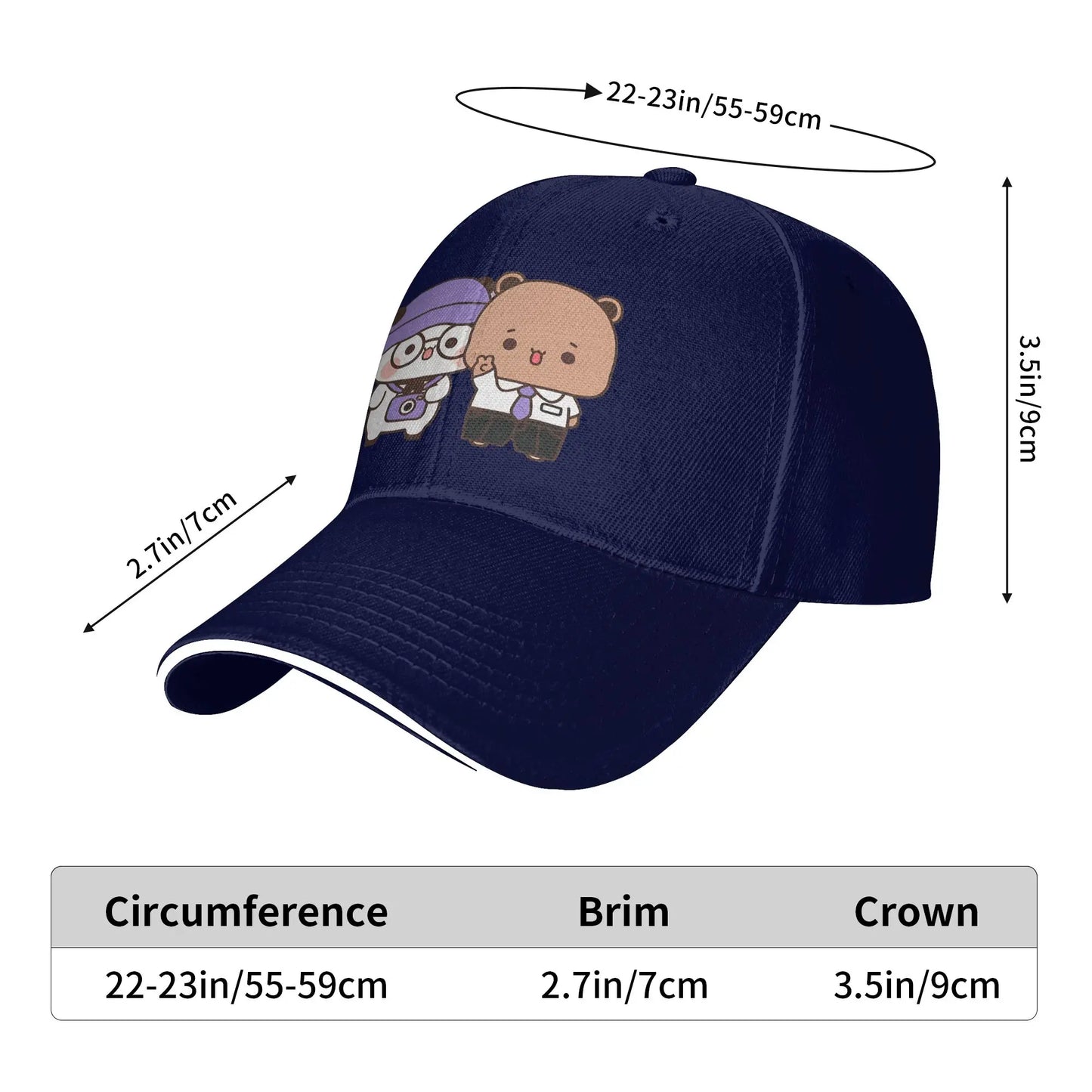 Bear And Panda Bubu Dudu Balloon Sun Baseball Cap
