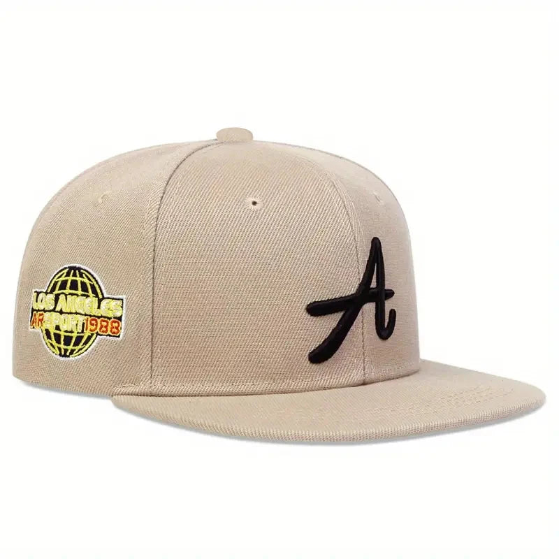 Casual Hip-Hop Punk Letter Embroidered Flat-Brimmed Snapback Cap
