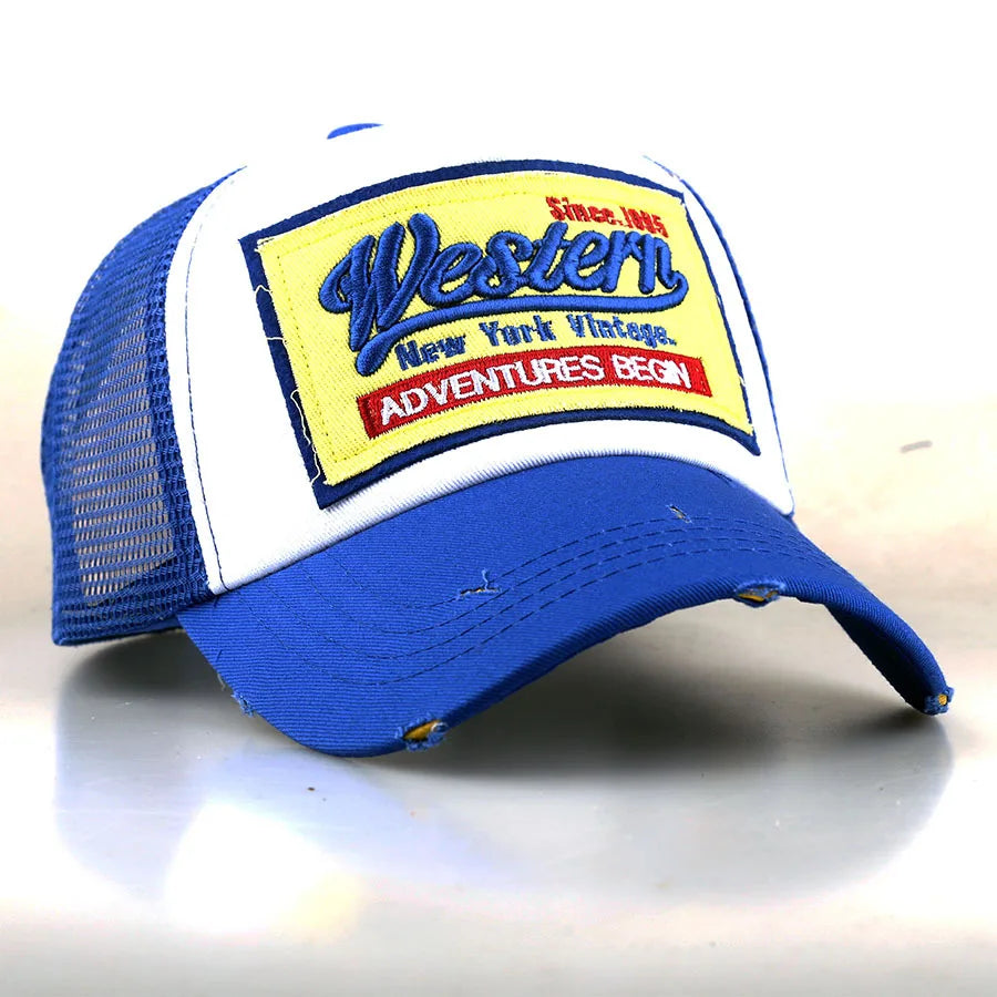 Patch Letter-Numbered 1885 Logo Holey Mesh Baseball Cap
